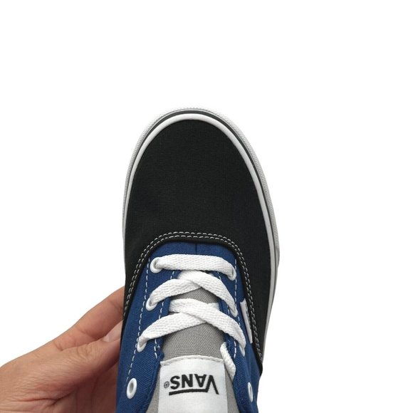 Vans Doheny Youth Boys Casual Canvas Sneakers Size 3-5 Blue/ Black Lace up Shoes - Picture 16 of 16
